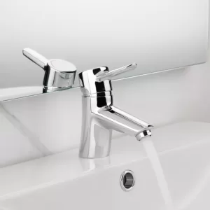 Basin mixer tap with flush valve TORUS Cold Open