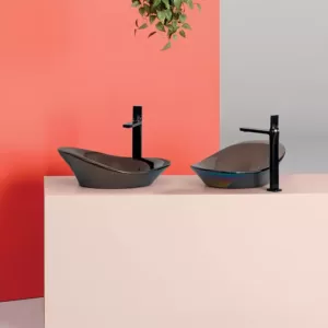 Torneira Misturadora de Lavatório Preta Alta LINE 42